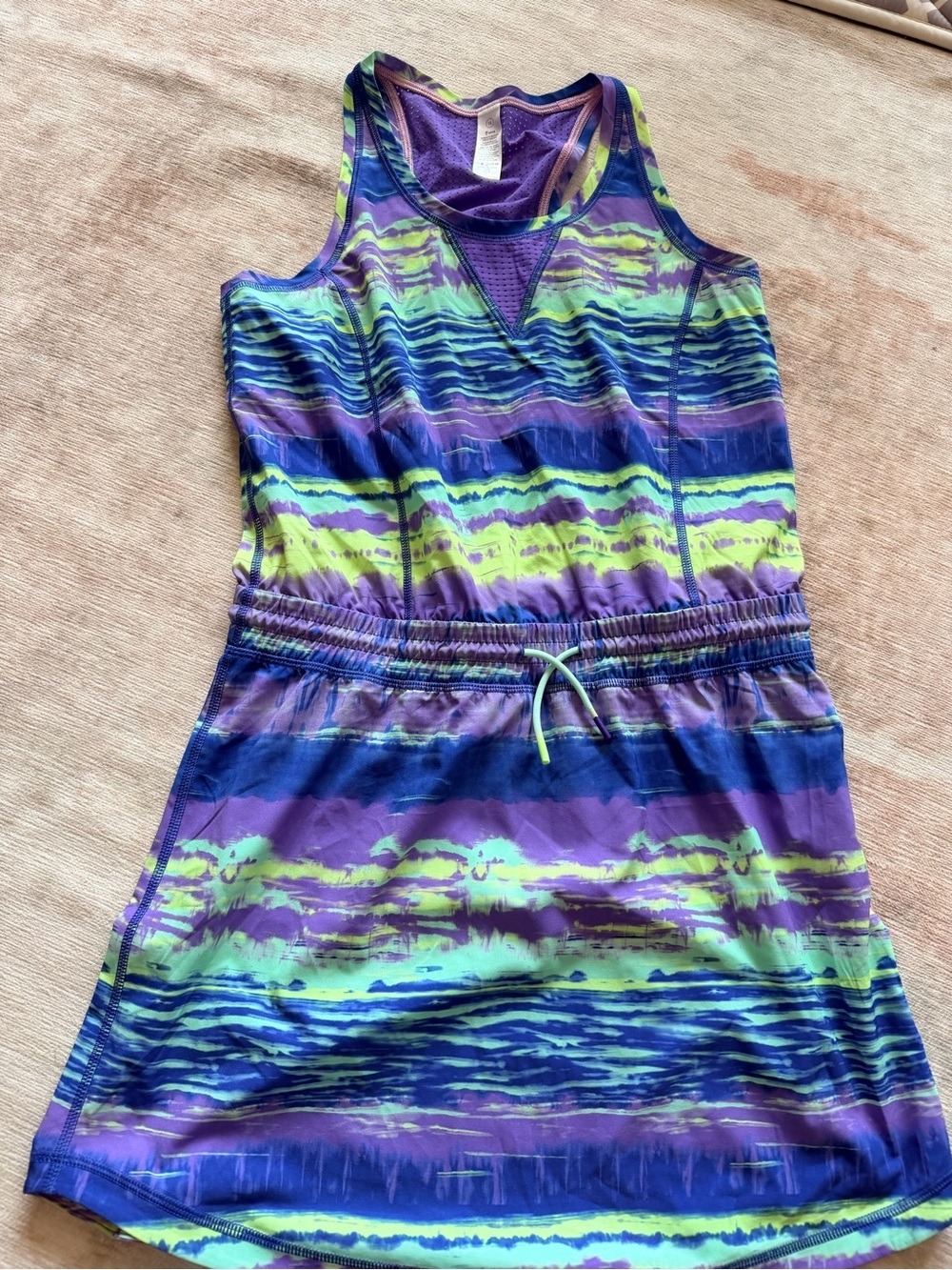 Ivivva by Lululemon Girls Athletic Dress Purple Tie Dye Size 14 NWOT
